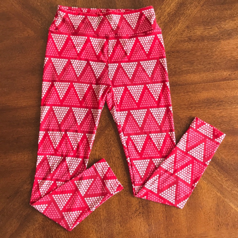 NEW LulaRoe red pink ankle length legging